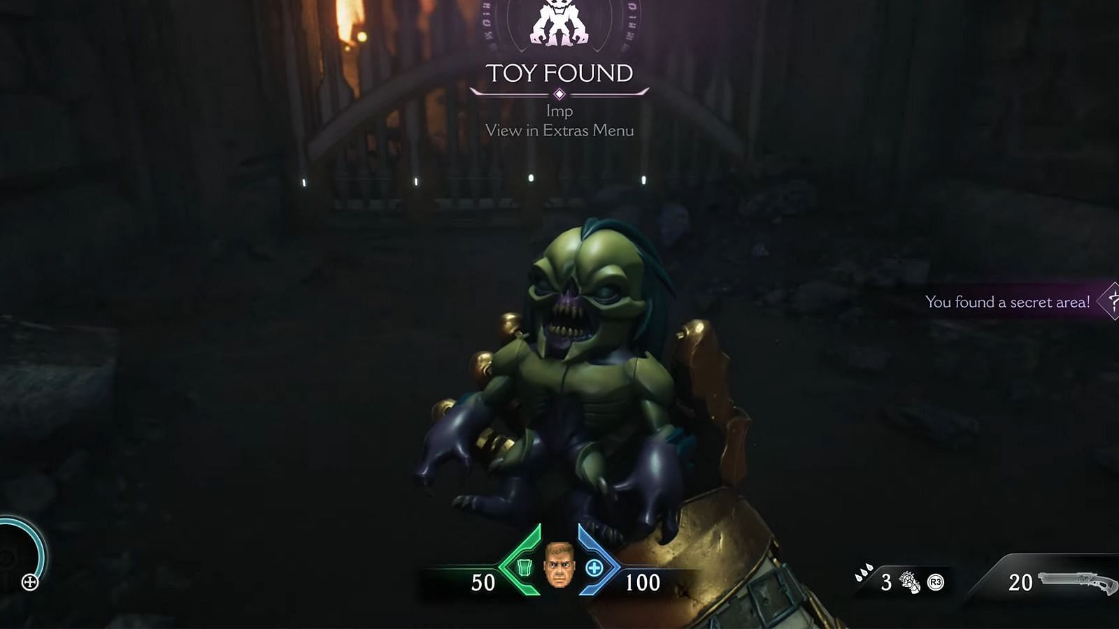 Imp Toy in Doom The Dark Ages (Image via Bethesda || YouTube/@BackseatGuides)